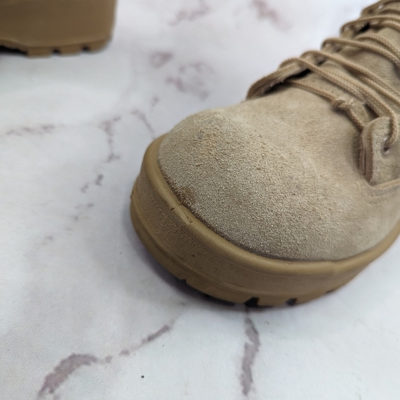 Altama Boot Size 5.5 Wide Mens Tan Suede Coyote Vibram Desert Military Combat - Picture 11 of 13